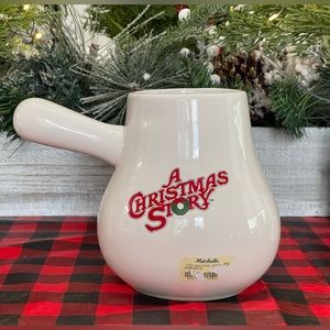 NEW w/Tag Rae Dunn OH FUDGE Hot Cocoa Pot - A CHRISTMAS STORY Collection